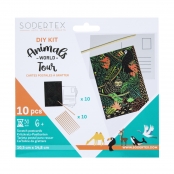 Cartes postales à gratter Animals World\'s Tour 10 pièces