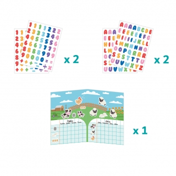 L624924 - 3701385300347 - Sodertex - Lettre et chiffre magique repositionnable et lavable x206 - 4