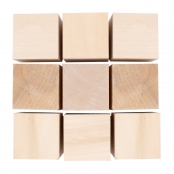 Cubes puzzle en bois à décorer 9 cubes 4 cm
