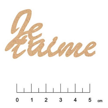 3019 - 3700611129189 - Terre & Bois Créations - Forme en bois MDF Je t'aime - France - 2