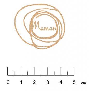 4413 - 3700611143123 - Terre & Bois Créations - Forme en bois MDF Scribble Maman - France - 2