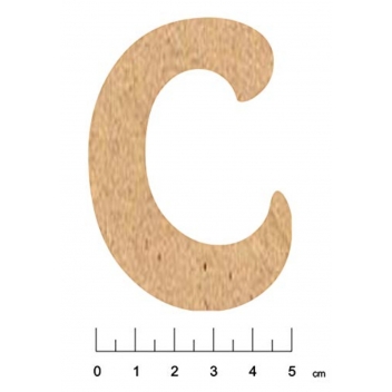 5002A - 3700611149453 - Terre & Bois Créations - Alphabet en bois MDF adhésif 7,5cm Lettre C - France - 2