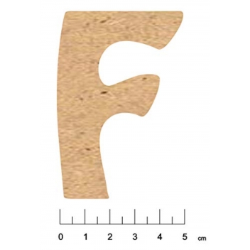 5005A - 3700611149484 - Terre & Bois Créations - Alphabet en bois MDF adhésif 7,5cm Lettre F - France - 2