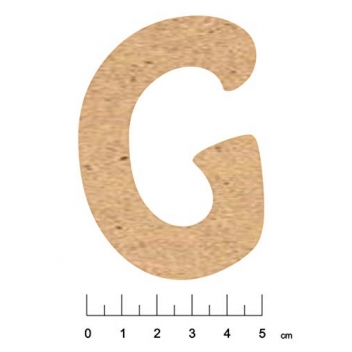 5006A - 3700611149491 - Terre & Bois Créations - Alphabet en bois MDF adhésif 7,5cm Lettre G - France - 2