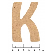 Alphabet en bois MDF adhésif 7,5cm Lettre K