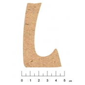 Alphabet en bois MDF adhésif 7,5cm Lettre L