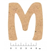 Alphabet en bois MDF adhésif 7,5cm Lettre M