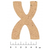 Alphabet en bois MDF adhésif 7,5cm Lettre X