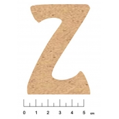 Alphabet en bois MDF adhésif 7,5cm Lettre Z
