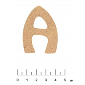 Alphabet en bois MDF adhésif 5 cm Lettre A