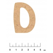 Alphabet en bois MDF adhésif 5 cm Lettre D