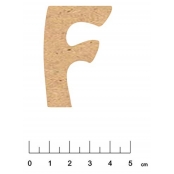 Alphabet en bois MDF adhésif 5 cm Lettre F