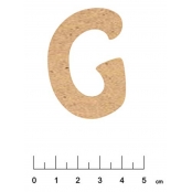 Alphabet en bois MDF adhésif 5 cm Lettre G