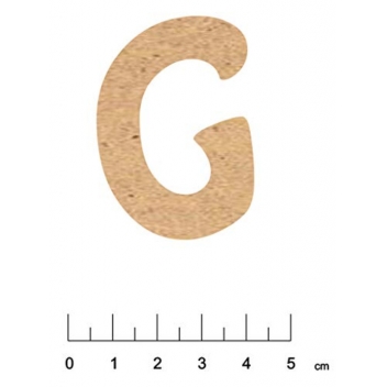5086A - 3700611149859 - Terre & Bois Créations - Alphabet en bois MDF adhésif 5 cm Lettre G - France - 2