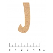 Alphabet en bois MDF adhésif 5 cm Lettre J