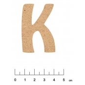 Alphabet en bois MDF adhésif 5 cm Lettre K
