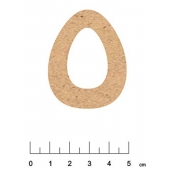 Alphabet en bois MDF adhésif 5 cm Lettre O