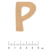 Alphabet en bois MDF adhésif 5 cm Lettre P