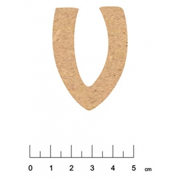 5101A - 3700611150008 - Terre & Bois Créations - Alphabet en bois MDF adhésif 5 cm Lettre V - France - 2