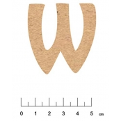 Alphabet en bois MDF adhésif 5 cm Lettre W