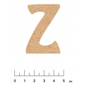 Alphabet en bois MDF adhésif 5 cm Lettre Z