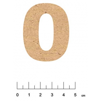 5115A - 3700611150145 - Terre & Bois Créations - Chiffre en bois MDF adhésif 5 cm Chiffre 0 - France - 2