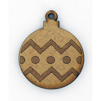 2377 - 3700611122760 - Terre & Bois Créations - Forme en bois MDF Boule Noel gravée - France - 2