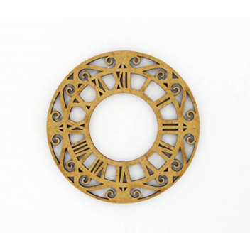 2587 - 3700611124863 - Terre & Bois Créations - Forme en bois MDF Cadran horloge - France - 2