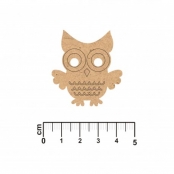 Forme en bois MDF Hibou gravé