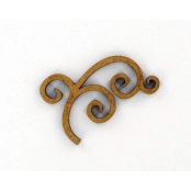 Forme en bois MDF Volute Tige