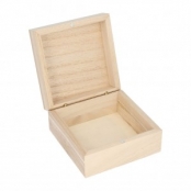 Boite en bois carrée 10x10x5 cm