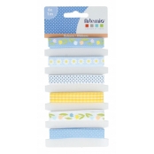 Rubans Pâquerette Imprimés 1 cm x 1m 6 pièces