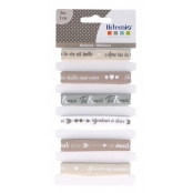 Rubans Amour Imprimés 1 cm x 1m 6 pièces
