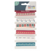 Rubans Anniversaire motifs 1 cm x 1m 6 pièces