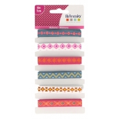 Rubans Alpaga Imprimés 1 cm x 1m 6 pièces