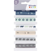 Rubans Woodland Imprimés 1 cm x 1m 6 pièces