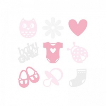 13070138 - 5414135156528 - Artémio - Silhouettes Naissance Feutre Baby Girl 45 pièces