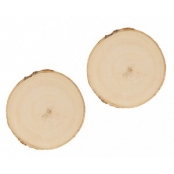 Rondelles 6 à 8 cm en bois 2 pièces