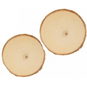 Rondelles 8 à 10 cm en bois 2 pièces
