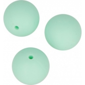 Perle en silicone Ronde 15mm Perles Vert d'eau 3 pièces