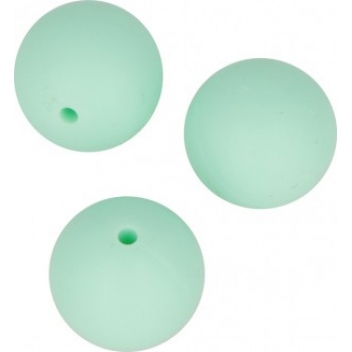 21009013 - 5414135232758 - Artémio - Perle en silicone Ronde 15mm Perles Vert d'eau 3 pièces