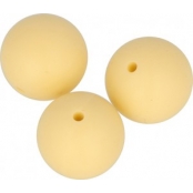 Perle en silicone Ronde 15mm Jaune 3 pièces