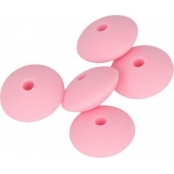 Perles en silicone Idéal attache tétine Hexagone Rose 12x7 mm 5 pièces