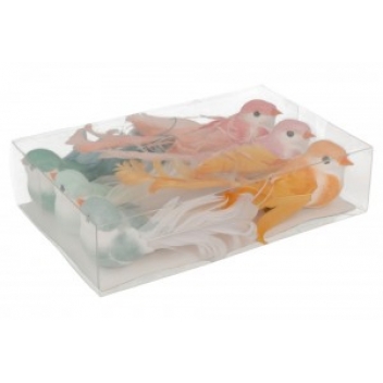 13001086 - 5414135235254 - Artémio - Oiseaux Couleurs 14 cm Pince Crocodile 6 pièces