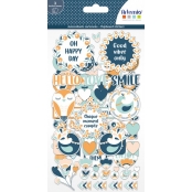 Chipboard Die-Cuts Carton Autocollant Blossom 90 pièces