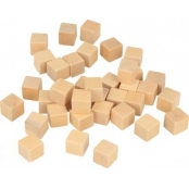 Cubes en bois 1,2x1,2 cm 72 pièces