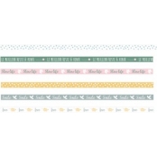 Rubans Slow Life Imprimés 1 cm x 1m 6 pièces