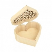 Boite en bois Coeur 16x14x7 cm