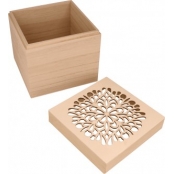 Boite Carrée en bois 15 cm