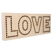 Lampe en bois Led Love à décorer 40x15x3,5 cm